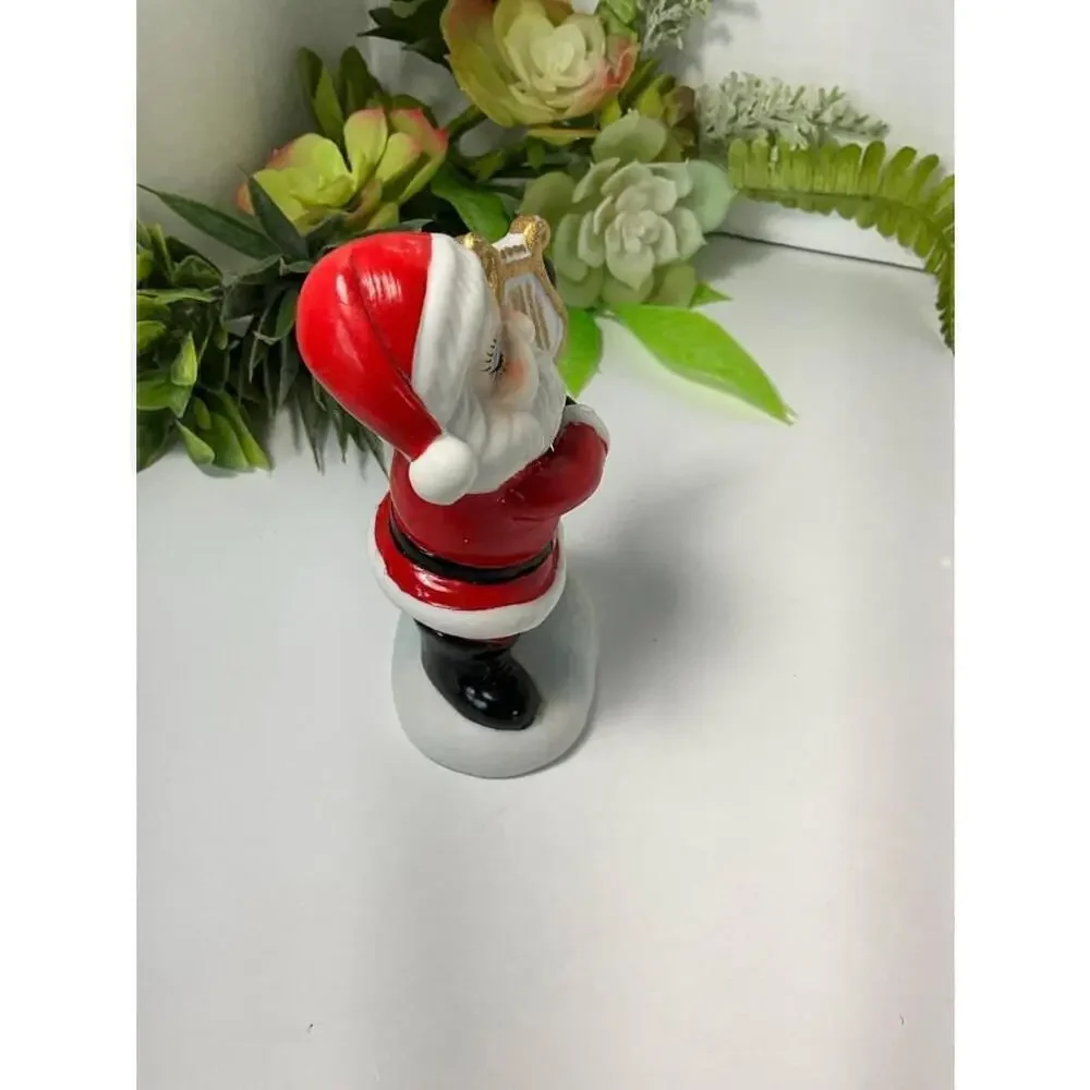 Porcelain Santa with Harp